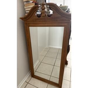 Vintage Ethan Allen Solid Wood Mirror Heirloom Collection 3 Ft 8”H W/ Hanger